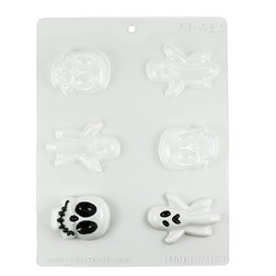 Skull and Ghost Chocolate Mold
