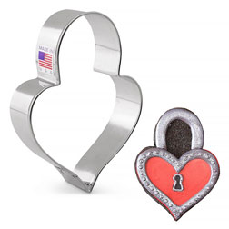 Padlock Heart Cookie Cutter by Lila Loa