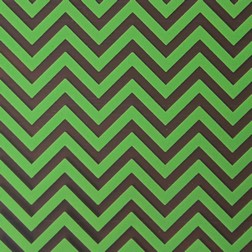 Chocolate Transfer Sheet - Lime Green Chevron