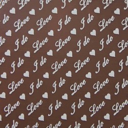 Chocolate Transfer Sheet - "I Do, Love"