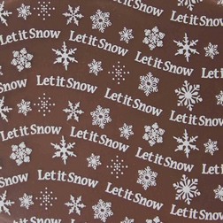 Chocolate Transfer Sheet - Let It Snow