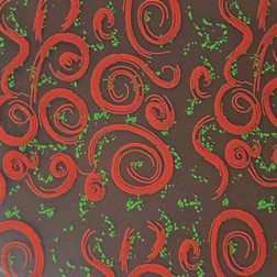 Chocolate Transfer Sheet - Red and Green Swirl