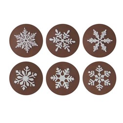 Snowflakes Chocolate Transfer Sheets Edible Decor – Bling Your Cake