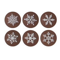 Chocolate Transfer Sheet - Snowflake White