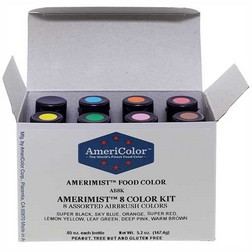 8 Color AmeriMist™ Air Brush Food Color Kit