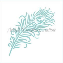 Peacock Feather Cookie Stencil
