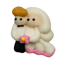 Icing Layons - Caucasion Bride and Groom 7/8"