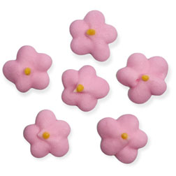 Pink Mini Drop Flower Icing Decorations