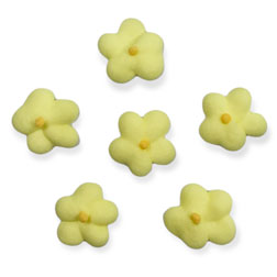 Yellow Mini Drop Flower Icing Decorations