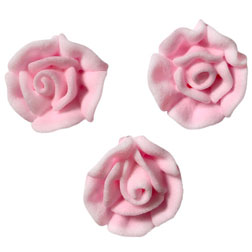 Light Pink Mini Rose Icing Decorations