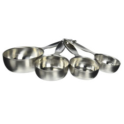 Norpro Measuring Cups (Stainless Steel), set of 4 - Sweet Baking