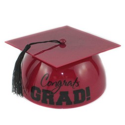 Burgundy Grad Hat Cake Topper