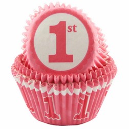 1st Birthday Girl Standard Cupcake Liners