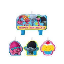 Trolls Birthday Candle Set