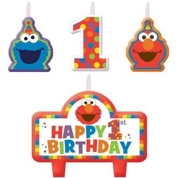 Sesame Street First Birthday Candle Set