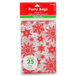 Red Snowflake Party Bags