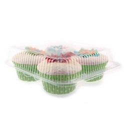 Plastic Shell - Holds 4 Jumbo Size Cupcakes