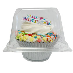 Plastic Shell - Holds One Jumbo Size Cupcake