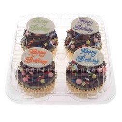 Plastic Shell -Holds 4 Standard Size Cupcakes