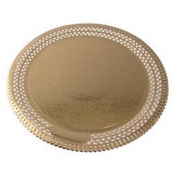 Round Gold Cake Board- 11"