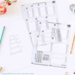Square Cake Sketching Templates