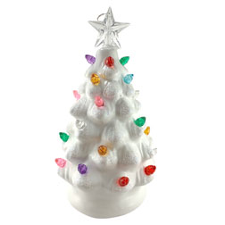 White Nostalgic Christmas Tree Ornament