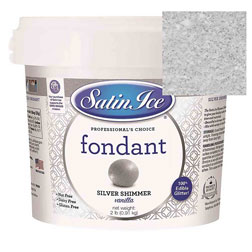 Silver Shimmer Rolled Fondant - Sale