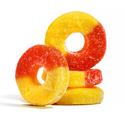 Peach Gummi Rings - Sale