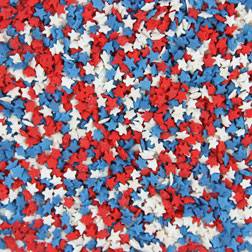 Red, White & Blue Stars Edible Confetti Sprinkles - Sale