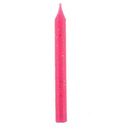 Glitter Candle- Pink