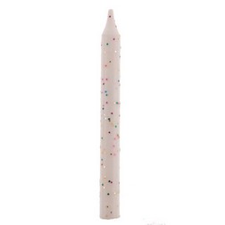 Glitter Candle- White