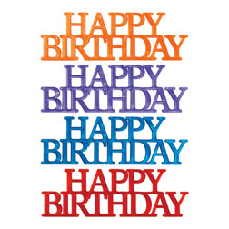 Happy Birthday Script Cake Toppers