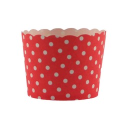 Red Polka Dot Bake In Cups - Small