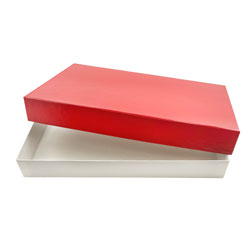 Red Candy Box with White Base - 1 lb