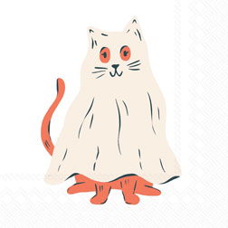 Ghost Kitty Cocktail Napkins