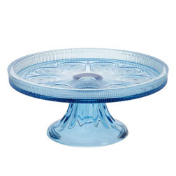 Blue Codi Glass Cake Stand