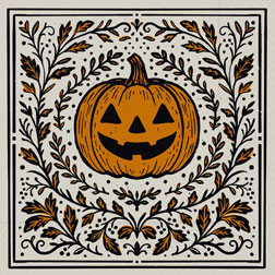Pumpkin Poe Cocktail Napkins