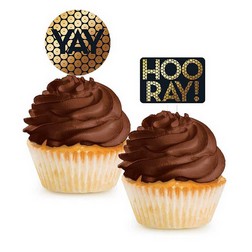 Gold Sequin Cupcake Picks