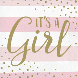 It’s a Girl Pink Napkins