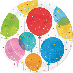 Birthday Balloon Dessert Plates