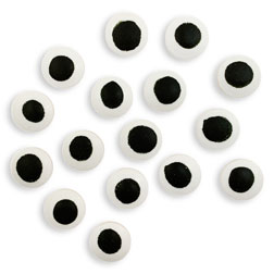 Wilton Edible Black and White Candy Eyeball Sprinkles, 2.75 oz.