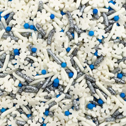 Silver Blue Winter Sprinkle Mix
