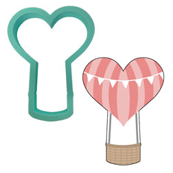 Heart Hot Air Balloon Cookie Cutter