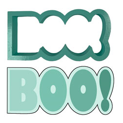 Boo Plaque Cookie Cutter