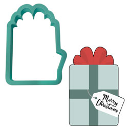 Gift Box w/ Tag Cookie Cutter