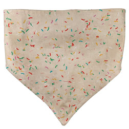 Cream Sprinkles Dog Bandana - Medium