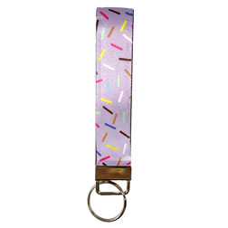 Large Lavender Sprinkle Key Fob