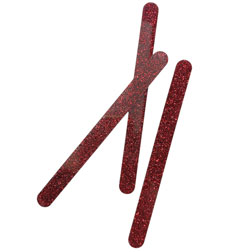 Dark Red Glitter Popsicle Sticks