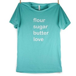 Teal Flour Sugar Butter Love T-Shirt - Double Extra Large