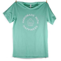 Mint Handmade with Happiness T-Shirt - Large